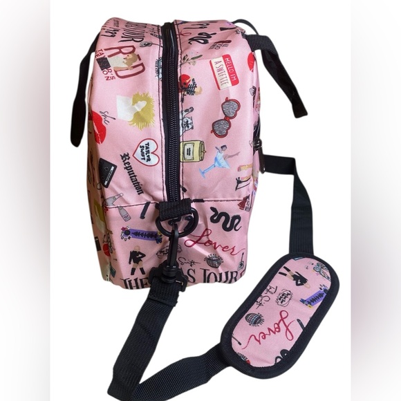 Swiftie Eras Themed Pink Nylon Kids Lunchbox Removable Crossbody Strap - Picture 3 of 13